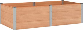 vidaXL Υπερυψωμένη Ζαρντινιέρα Καφέ 200 x 100 x 54 cm