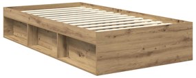 vidaXL Σκελετός Κρεβατιού Καρυδιά Χειροποίητης Εργασίας 100 x 200 cm