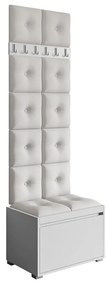 Σετ διαδρόμου Trenton 134, 207x64x34cm, 25 kg, Πλαστικοποιημένη μοριοσανίδα, Οικολογικό δέρμα, Τοίχου, Εντοιχισμένη | Epipla1.gr