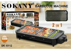 Sokany SK-6112 Ηλεκτρική Ψησταριά Σχάρας 1500W με Ρυθμιζόμενο Θερμοστάτη