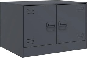 vidaXL Τραπέζι Κήπου Ανθρακί 67x50x44 εκ. Ατσάλινο