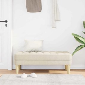 vidaXL παγκάκι με μαξιλάρι Λινό 113 x 57 x 39 εκ. ύφασμα