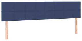 Κεφαλάρι Κρεβατιού LED Μπλε 180x5x78/88 εκ. Υφασμάτινο - Μπλε