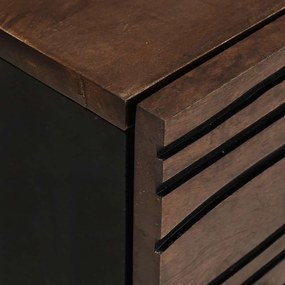 vidaXL Κομοδίνο με συρτάρι Καρυδιά 50 x 33 x 60 εκ Μασίφ ξύλο μάνγκο