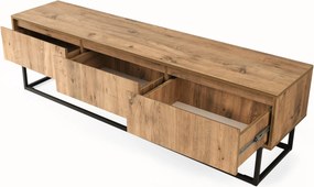 Έπιπλο Τηλεόρασης Μαύρο / Πεύκο PRORAL 180x40x50