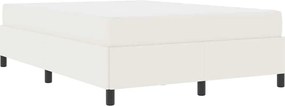 vidaXL Σκελετός Κρεβατιού με στρώμα Κρεμ 160 x 200 cm ύφασμα