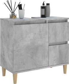vidaXL Ντουλάπι Μπάνιου Γκρι Σκυροδέματος 65x33x60 εκ. Επεξ. Ξύλο