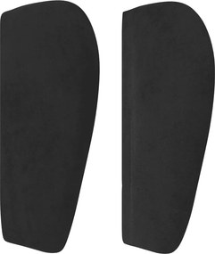 vidaXL Κρεβάτι Boxspring με Στρώμα Μαύρο 140x200 εκ. Βελούδινο