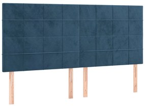 ΚΡΕΒΑΤΙ BOXSPRING ΜΕ ΣΤΡΩΜΑ ΣΚΟΥΡΟ ΜΠΛΕ 160X200 ΕΚ. ΒΕΛΟΥΔΙΝΟ 3132691