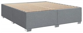 ΚΡΕΒΑΤΙ BOXSPRING ΜΕ ΣΤΡΩΜΑ ΑΝΟΙΧΤΟ ΓΚΡΙ 180X200 ΕΚ. ΥΦΑΣΜΑΤΙΝΟ 3288281