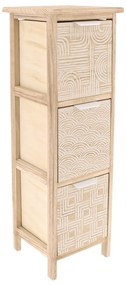 Έπιπλο μπάνιου mdf με 3 συρτάρια 25x25x77 cm Eurocasa 9711