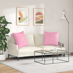 vidaXL Μαξιλάρι Καναπέ 2 pcs Ροζ 80 x 80 cm ύφασμα