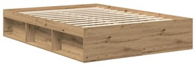 vidaXL Πλαίσιο κρεβατιού χωρίς στρώμα 140x190 εκ. Επεξεργασμένο Ξύλο