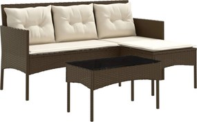 vidaXL Σετ Καναπέ Κήπου με μαξιλάρι 2 pcs συνθετικό ρατάν