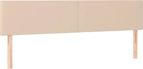 vidaXL Κρεβάτι Boxspring Στρώμα&amp;LED Καπουτσίνο 180x200 εκ. Συνθ. Δέρμα
