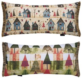 Χριστουγεννιάτικο Μαξιλάρι 2 Όψεων (30x60) Kentia Loft Snow 2423