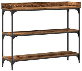 vidaXL Κονσόλα από Ξύλο με Διαστάσεις 100x30x80 εκ., Από Μηχανικά Ξύλα και Σίδερο