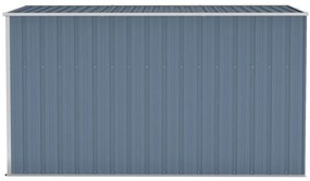 vidaXL Αποθήκη Κήπου Επιτοίχια Γκρι 118x288x178 εκ από Γαλβ. Ατσάλι