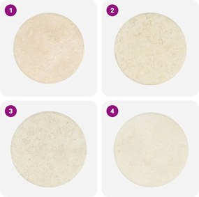 vidaXL Επιφάνεια Τραπεζιού Κρεμ Ø60 x 2,5 εκ. Μαρμάρινη