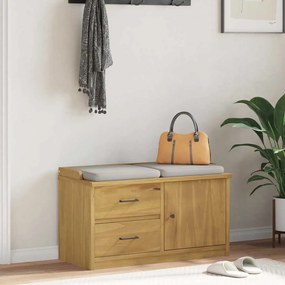 vidaXL Πάγκος διαδρόμου "SANDNES" 87x40x50 εκ. Πεύκο μασίφ ξύλο