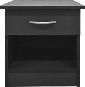 Κομοδίνο Bedy pakoworld ανθρακί 40x34x42εκ
