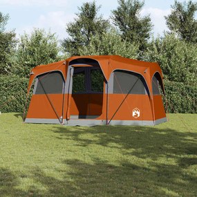 vidaXL Σκηνές Γκρι και πορτοκαλί 435 x 255 x 216 εκ. Πολυεστέρας