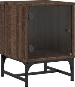 vidaXL Bedside Cabinet 2 τμχ. Brown Oak 13.8x14.6x19.7 in