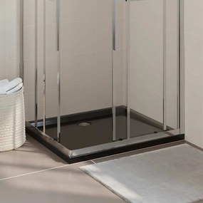 vidaXL Βάση Ντουζιέρας Ορθογώνια Μαύρη 80 x 90 εκ. από ABS