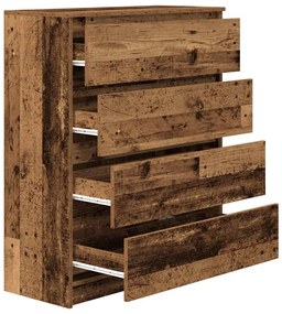 Sideboard Παλιό ξύλο 80x35x99 cm Ξύλο μηχανής - Καφέ