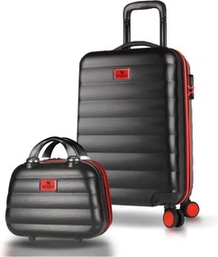 Stewehome Σετ 2 τεμαχίων βαλίτσας καμπίνας και τσαντάκι μακιγιάζ από ABS