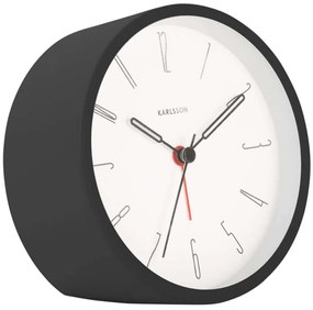 Ρολόι Επιτραπέζιο - Ξυπνητήρι Belle Numbers KA5915BK 11x5x11cm Black Karlsson Metal