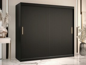 Ντουλάπα Hartford 400, Μαύρο, 200x200x62cm, 159 kg, Πόρτες ντουλάπας: Ολίσθηση, Αριθμός ραφιών: 9, Αριθμός ραφιών: 9 | Epipla1.gr