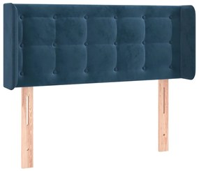 Κεφαλάρι με Πτερύγια Σκούρο Μπλε 93x16x78/88 εκ. Βελούδινο 3119242