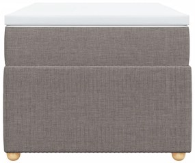 Κρεβάτι Boxspring με Στρώμα Taupe 100 x 200 εκ. Υφασμάτινο - Μπεζ-Γκρι