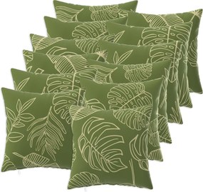 vidaXL Κάλυμμα Μαξιλαριού 12 pcs HEERLEN Σχέδιο Φύλλου 50 x 50 cm