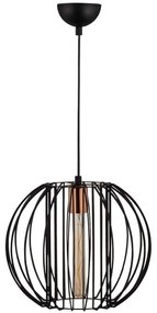 Φωτιστικό Οροφής Fellini 527ABY1776 Φ33x124cm 1xE27 40W Black-Bronze Opviq