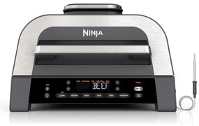 Ηλεκτρική σχάρα 6σε1 Ninja Foodi Smart DG551EU, 1760W, 6 λειτουργίες μαγειρέματος, φριτέζα 4L, κατσαρόλα μαγειρέματος 4L, σχάρα, 260C MAX, Inox/μαύρο