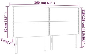 Κεφαλάρια Κρεβατιού 4 τεμ. Σκ. Καφέ80 x 5 x 78/88εκ. Υφασμάτινο - Καφέ