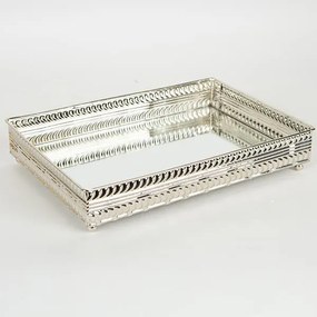 ΔΙΣΚΟΣ ΜΕΤΑΛΛΙΚΟΣ ΜΕ ΚΑΘΡΕΦΤΗ ΑΣΗΜΙ 26x19x6cm|752-16023