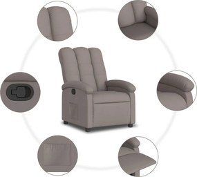 vidaXL Πολυθρόνα Ανακλινόμενη Taupe Υφασμάτινη