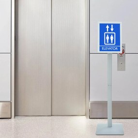 vidaXL Πόδι αφίσας Ασημί 32 x 27 x 119 εκ Σιδηρούν χυτοσίδηρο