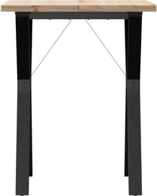 vidaXL Τραπέζι Τραπεζαρίας Πλαίσιο Y Μασίφ Πεύκο/Ατσάλι