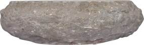 vidaXL Νιπτήρας Γκρι Ø40x12 εκ. Μαρμάρινος