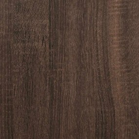 Highboard καφέ δρυς Κατασκευασμένο ξύλο και μέταλλο - καφέ δρυς