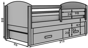 Παιδικό κρεβάτι Peony-Leuko-200 x 90