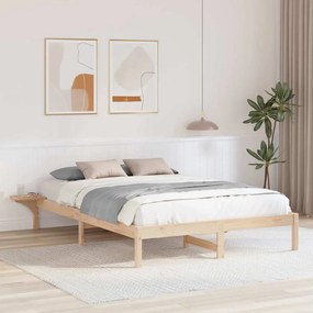 vidaXL Πλαίσιο κρεβατιού με κομοδίνα Καφέ 160 x 200 cm Καφέ