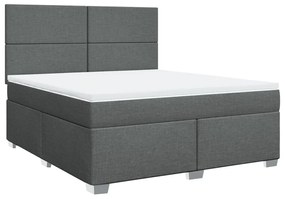 ΚΡΕΒΑΤΙ BOXSPRING ΜΕ ΣΤΡΩΜΑ ΣΚΟΥΡΟ ΓΚΡΙ 180X200 ΕΚ ΥΦΑΣΜΑΤΙΝ 3292861