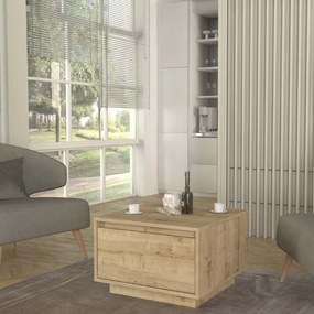 Τραπεζάκι σαλονιού Pura  χρώμα sapphire oak 60x60x40εκ.