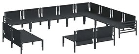 vidaXL Σετ Καναπέ Κήπου 12 pcs Ανθρακί Ατσάλι