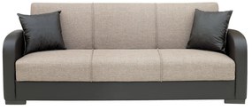 Καναπές Κρεβάτι Τριθέσιος ArteLibre MARTINI Καφέ PU 215x84x84cm